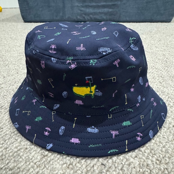 Masters Other - Masters Kids Youth Fit Navy Blue Augusta Icons Bucket Hat EUC All Over Print